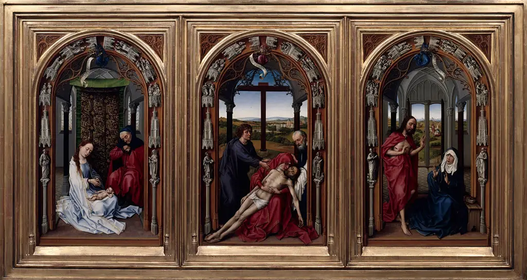 Miraflores Altarpiece in Detail Rogier van der Weyden
